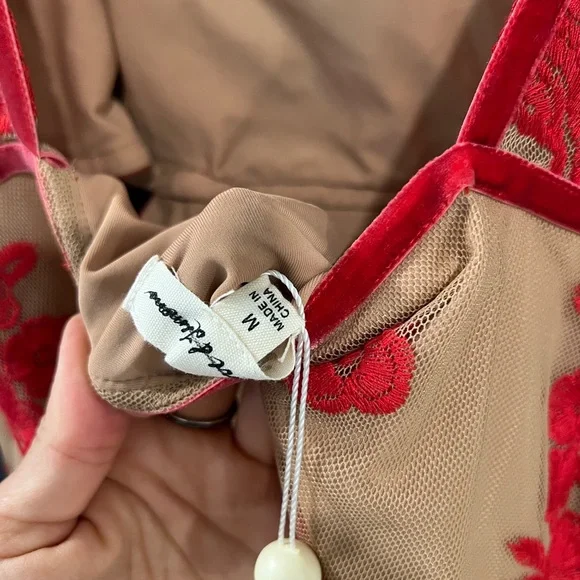 For Love And Lemons Red Lace Backless Mini Dress - Picture 7 of 7